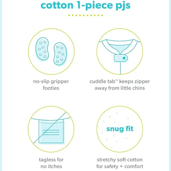 NWOT Carter’s Simple Joys Girls’ 3-Pack Snug Fit Footed Cotton Pyjamas 4T - Picture 6 of 8